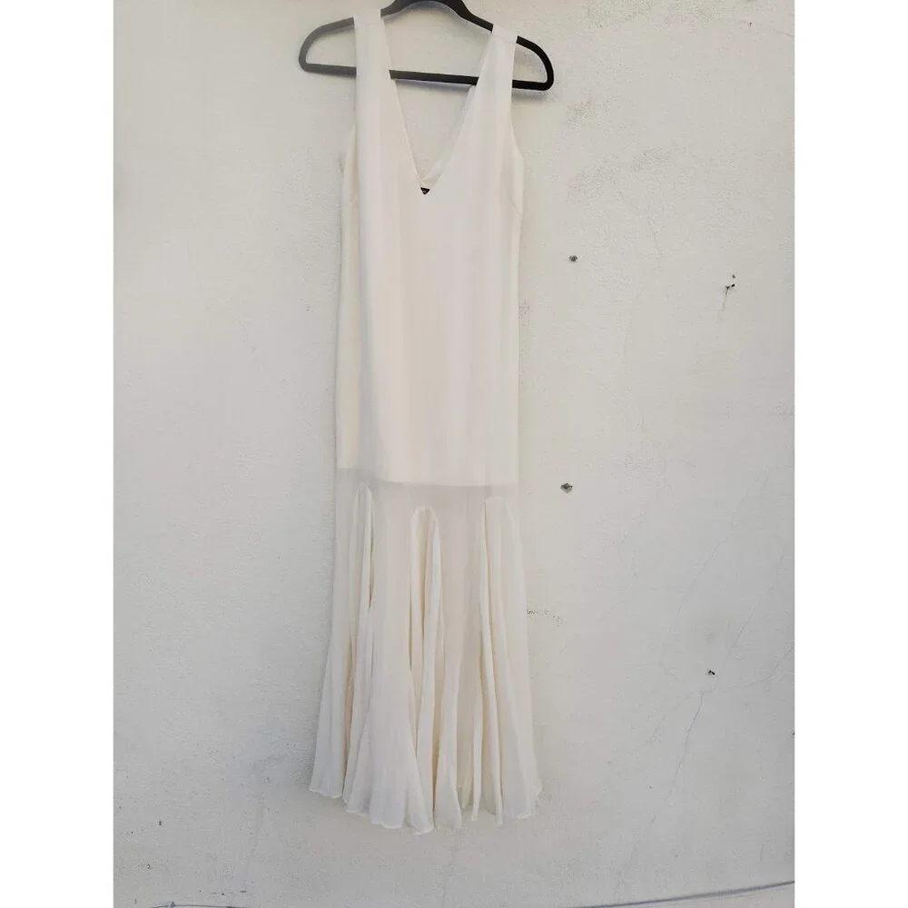 Abercrombie Plunge Godet Skirt Maxi Dress